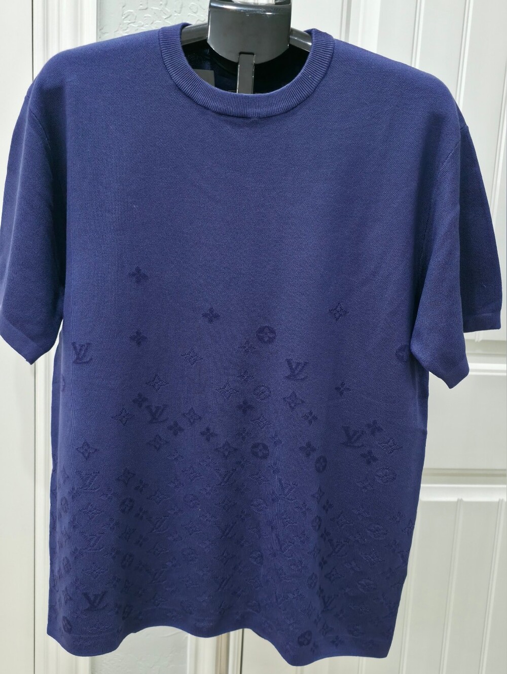 Louis Vuitton Deep Navy Tonal Monogram Short Sleeve T-Shirt